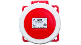 Gniazdo Tablicowe 16A 4P 400V /75X75/ Czerwone Ip67 Power Twist 3142-6