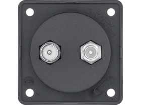 Integro Flow Gniazdo przyłaczeniowe - antenowe TV/SAT mechanizm czarny 845632503 HAGER