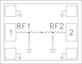 Fixed, 20 mil Thru Line Passive Attenuator Chip, DC - 50 GHz