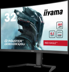 GCB3280QSU-B2 80-cm curved monitor, QHD, USB, speakers, pivot