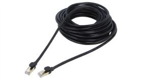 Wkjs010701 Patch Cord F/Utp 7 Linka Cu Pvc Czarny 10M 28Awg