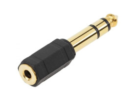 Przejście JACK wtyk 6.3mm - gniazdo 3.5mm stereo złocone