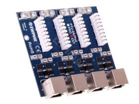 4-kanałowy moduł ogranicznika przepięć sieci LAN Gigabit Ethernet, 3 stopnie ochrony (DGT, MOSFET, TVS) PTU-64-EXT/PoE