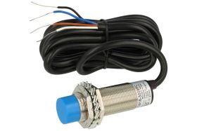 Czujnik; pojemnościowy; CM18-3008PC; PNP; NO/NC; 8mm; 6÷36V; DC; 300mA; cylindryczny metalowy; fi 18mm; 70mm; wysunięty; z przew