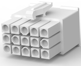 Plug housing, 15 pole, pitch 4.2 mm, straight, natural, 172171-1