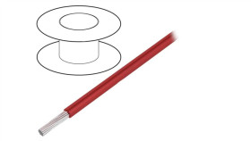 3071 Rd005 Przewód Na Rolce O Długości 30,5M Linka Cu, 600V Pvc Czerwony 22 Awg