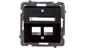 Sonata Obudowa Gniazda Komputerowego Podwójnego Czarny Metalik Bez Gniazd...