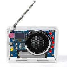 Zestaw radia z wyświetlaczem OLED 87-108MHz z akumulatorem 18650,zaawansowany moduł RDA5807,automatyczne wyszukiwanie stacji,wys