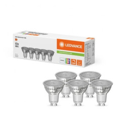 5x Żarówka LED PAR16 GU10 4.5W = 50W 350lm 4000K Neutralna Biała 36 ŚCIEMNIALNA LEDVANCE
