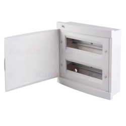 Rozdzielnica modułowa tworzywo 2x12 podtynkowa IP30 IK07 N+PE II klasa drzwi białe KDB-F24P biały 23623