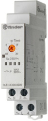 Staircase timer switch, 30 s to 20 min, staircase light function + service function, 1 Form A (N/O), 110-230 VAC, 16 A/230 VAC,