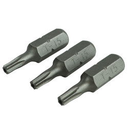 Faithfull FAISBT1525S Security S2 Grade Steel Screwdriver Bits T15S x 25mm (Pk3)