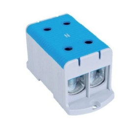 Blok rozdzielczy ‑ odgałęźny 2 ‑ polowy 35-240mm2 niebieski montaż płaski FJ-E240/2/B 1000073