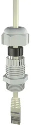 Cable gland, M20, 27 mm, Clamping range 3 to 6 mm, IP69, light gray, 12002418