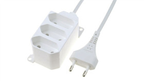 Przedłużacz 3-Gniazda B/U Euro 2,5A 3M /Omyp 2X0,75/ Biały Ps-362 P