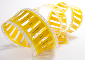 Shrink sleeve marker, 2:1, inside Ø 3.2 mm/1.58 mm, (L) 50 mm, inscribable, white, EC6633-000