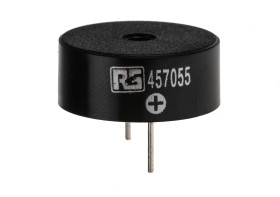 Brzęczyk piezoelektryczny średnica 23.5mm, sygnał ciągły 95dB RS PRO