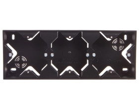 SONATA Puszka natynkowa potrójna czarny metalik PNP-3R/33