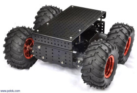 Pololu Dagu Wild Thumper 4WD All-Terrain Chassis, Black, 34:1