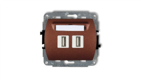 Trend Gniazdo Podwójne 2Xusb-Aa 3.0 Brązowy Metalik 9Gusb-6