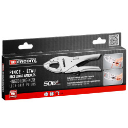 Szczypce zaciskowe Szczypce zaciskowe Facom długość szczęk: 17mm długość całkowita: 250 mm Stal chromowo-molibdenowa Nie