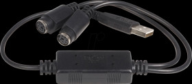 USBPS2PC USB to PS/2 Adapter - Keyboard and Mouse