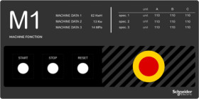 Label field, 400 x 200 mm, for Harmony XB4/XB5/XB6/9001K, ZBYLEG402001