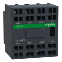 Blok styków pomocniczych Schneider Electric 1NO + 3NC LADN montaż czołowy