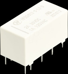 HFD2/012-S-L2-D Signal relay bistable, 2 Pole 2A