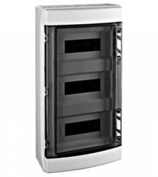 Obudowa natynkowa 3-rzędowa, 36MW, IP65, drzwi przezroczyste