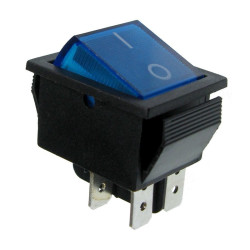 Przeł.podśw.duży AC niebieski ON-OFF 230V/15A 2-torowy