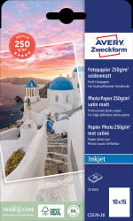 C2570-20 Inkjet photo paper, 10x15, 250 g/m², semi-gloss, 20 sheets