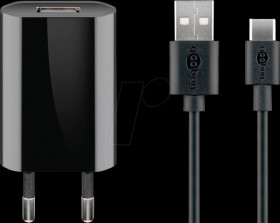 45293 USB charger, 5 V, 1 A, USB-C, black