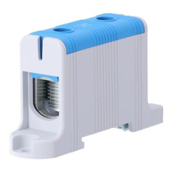 Blok rozdzielczy ‑ odgałęźny 1 ‑ polowy 16-95mm2 niebieski montaż płaski FJ-E95/B 85824