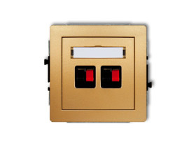 DECO Gniazdo głośnikowe podwójne złoty 29DGG-2 KARLIK