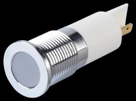 Q14F1CXXW220E Indicator LED, 220 V AC, 14 mm, FASTON, white/BrC