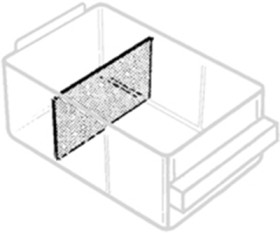 ESD partition wall kit, with 24 pieces, black, (L x W x D) 49 x 87 x 1.8 mm, ESD TRENNWAND 150-02