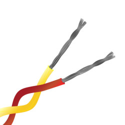 Kabel/przewód termopary K dł. 10m 1/0,3mm -75 → +260 °C PFA 2-żyłowy Nieekranowany