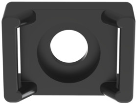 Mounting base, PA, black, (L x W x H) 22.3 x 16 x 9.6 mm, TM3S25-M0