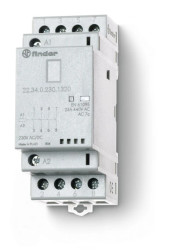 Stycznik modułowy 4Z 25A 24V AC/DC, wskaźnik zadziałania + LED, 35mm 22.34.0.024.4320