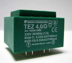 Transformator TEZ 4/D 230/6-6V