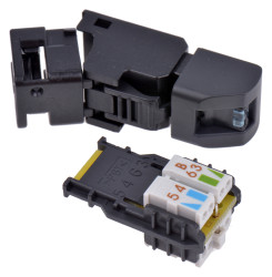 Złącze RJ45 Męski Złącze RJ45 Montaż na kablu Cat6a Telegartner, proste, 8P8C-żyłowe