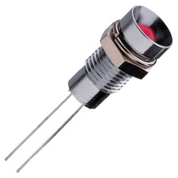 Signal Construct SMZS080 8.2mm 2.1V Red LED Recessed Chrome Indicator Lamp