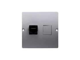 SIMON BASIC Gniazdo telefoniczne RJ12 (moduł) stal inox BMT1.02/21 KONTAKT SIMON