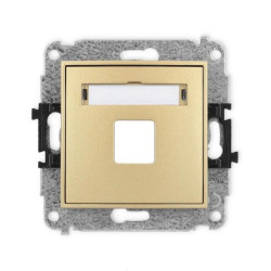 ICON Mechanizm gniazda multimedialnego pojednczego bez modułu (standard Keystone) złoty 29IGM-1P