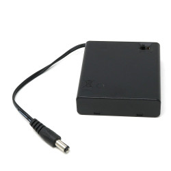 8 x AA battery holder with 5.5mm/2.1mm Plug and On/Off Switch