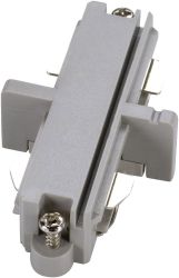 SLV 143092 Element systemu szynowego wysokonapięciowego Konektor prosty 1-fazowy srebrno-szary