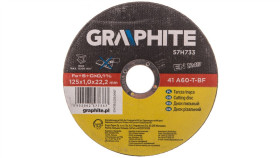 Tarcza Tnąca Do Metalu 125 X 1.0 X 22.2 Mm 41 A60-T-Bf Inox 57H733