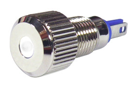 Lampka kontrolna do montażu panelowego 24V, biała 8mm LED Wyprowadzenia RS PRO