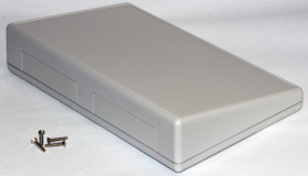 ABS enclosure, (L x W x H) 220 x 140 x 20 mm, gray, IP54, 1599KSTSGY
